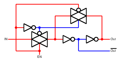 10 transistor transparent latch