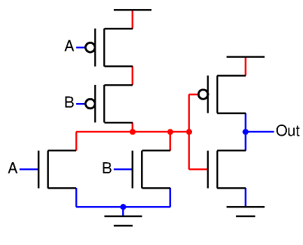 2-input OR using switches